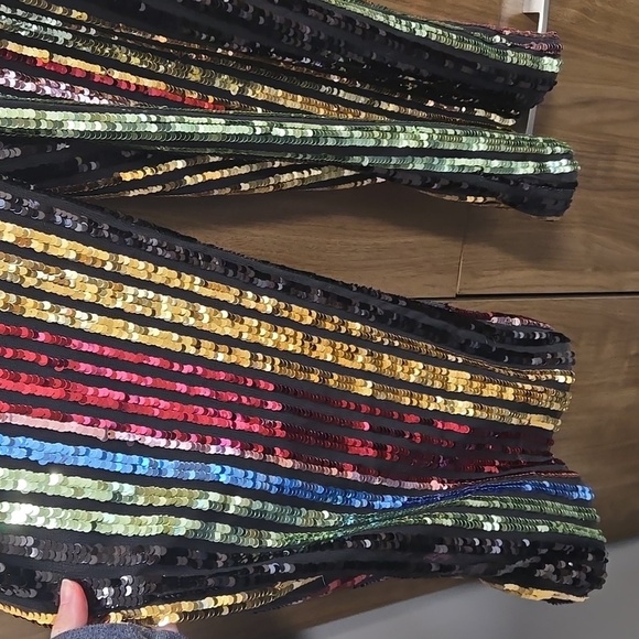 LPA-Revolve-Double V Jumpsuit in Multi Sequin-Size Small - Picture 7 of 17